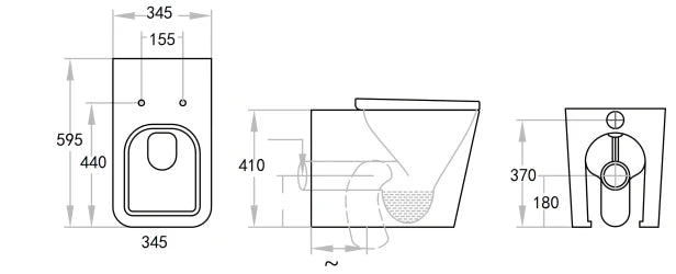 Qubist  R&amp;T inwall floor toilet suite G30032/G3005+ KDK103/KDK103-B