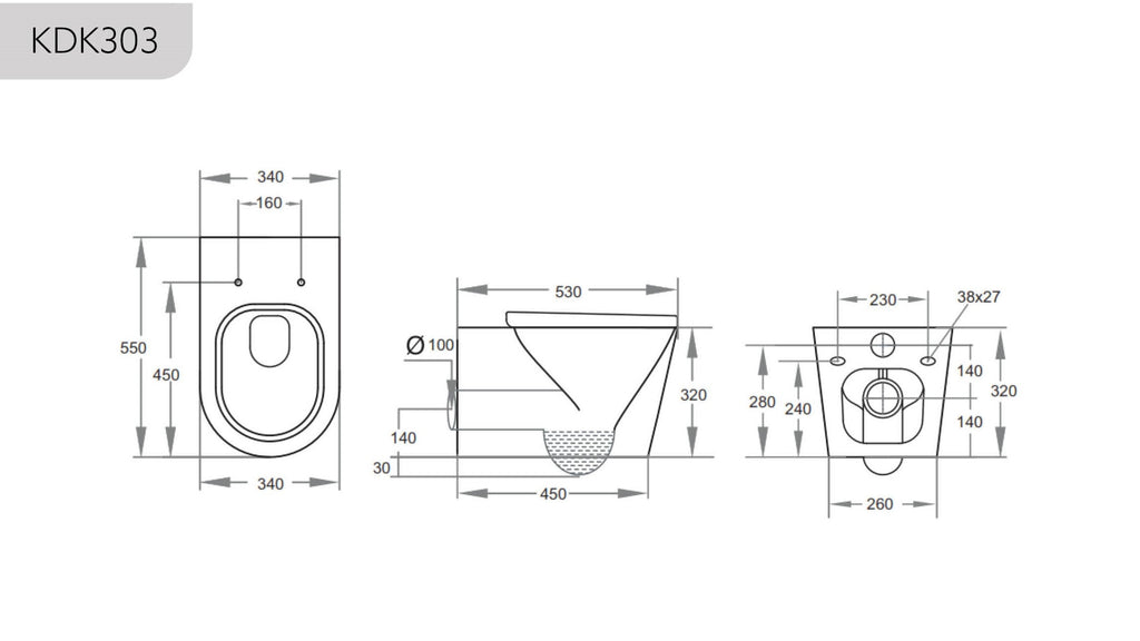 Qubist Geberit In Wall Wall Hung  Toilet Suite (G30031/G3005-F+ KDK303)