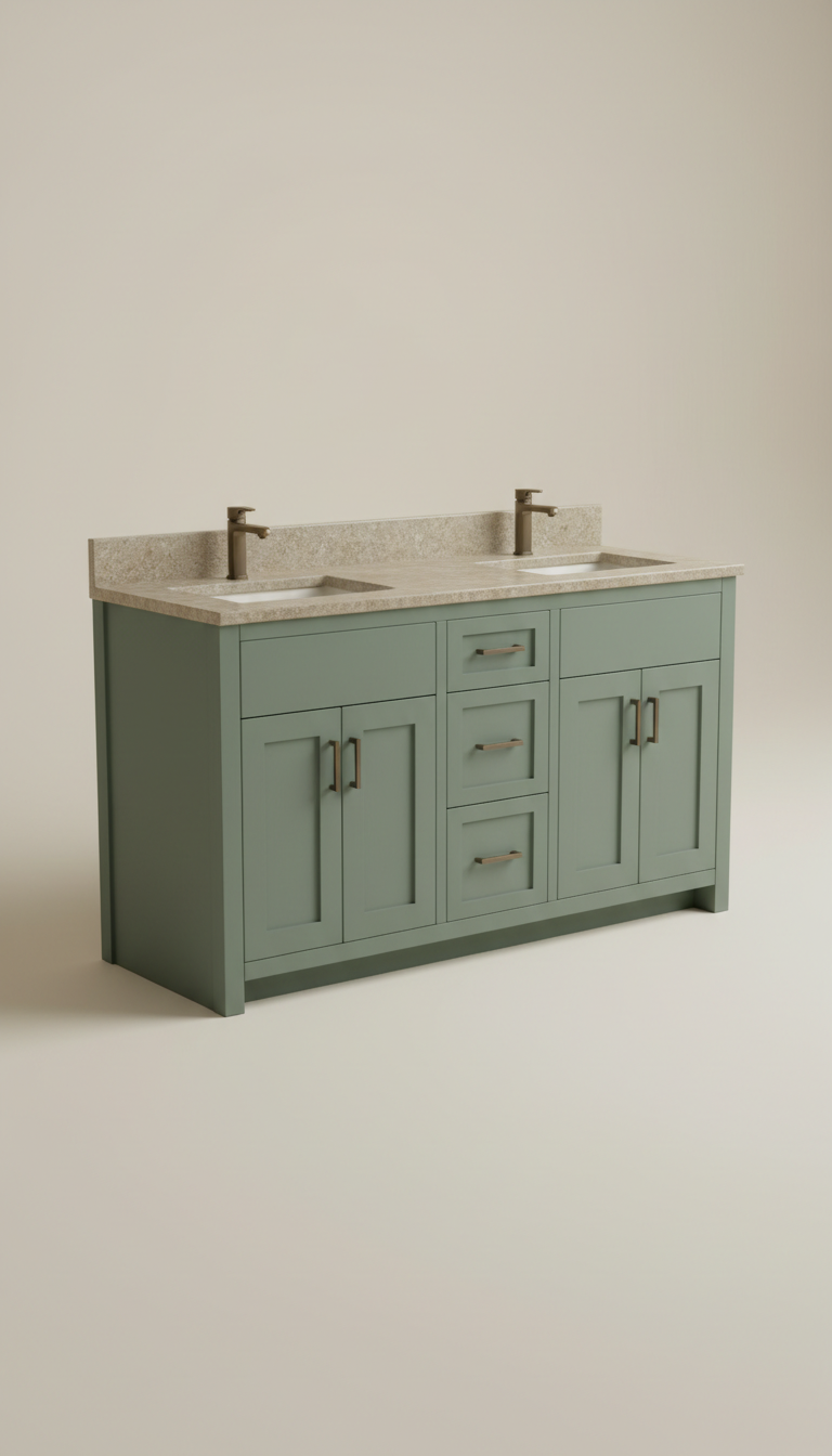 Double Vanity In Deep Lacquer